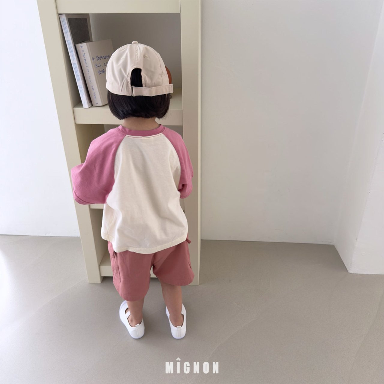 Mignon Milk Graphic Raglan Tee & Cargo Shorts Set — Cotton — Kids