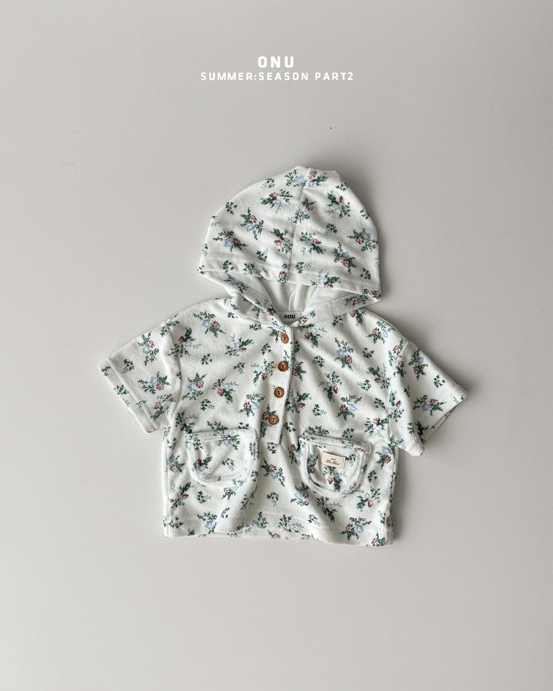 Onu Check Swimsuit (+ Optional Jacquard Beach Shirt & Floral Beach Hood) — Kids