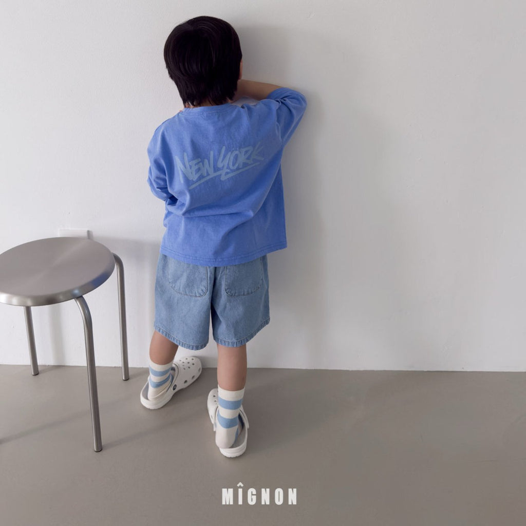 (2pack) Mignon Washed Denim Shorts — Kids