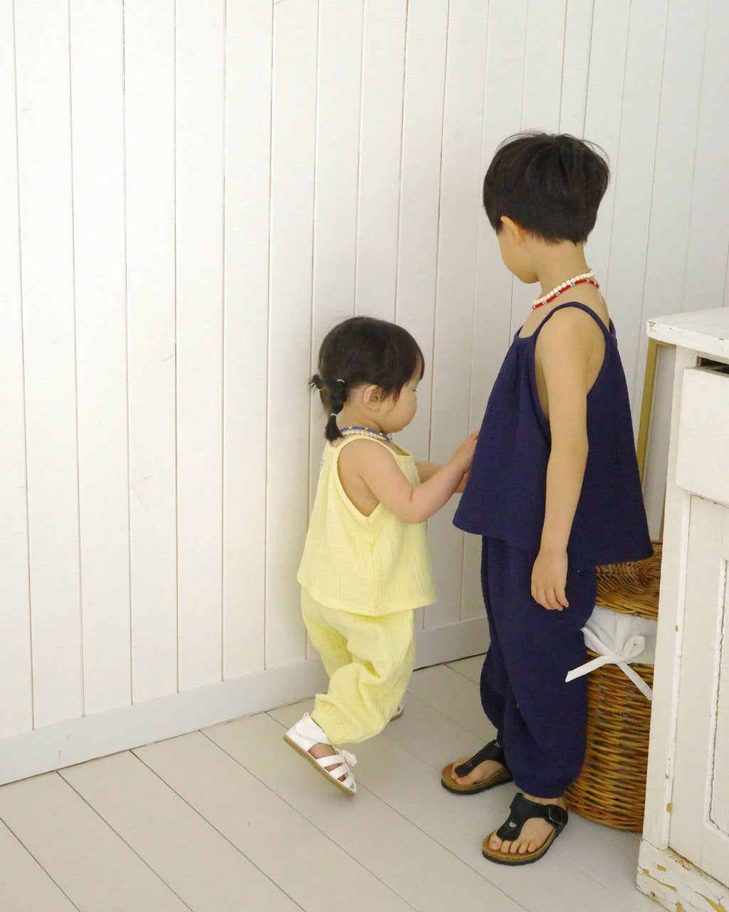Bailey Crinkle Cotton Camisole & Pants Set — Kids