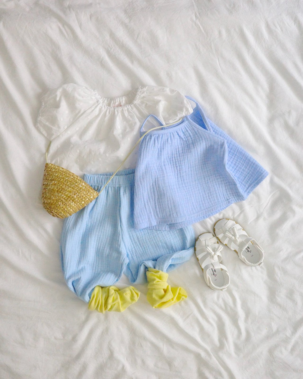 Bailey Crinkle Cotton Camisole & Pants Set — Kids