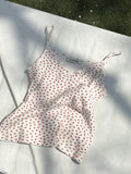 (2pack) Flatyou Strawberry Print Wrap Crop Cami — Cotton
