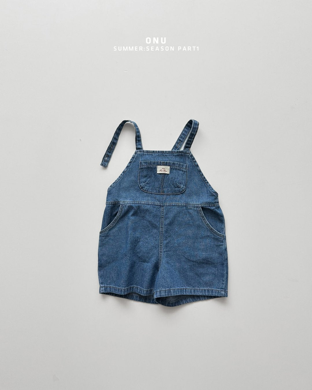 Onu Denim Dungaree Shorts (+ Optional Bunny Bear Graphic Tee) — Kids