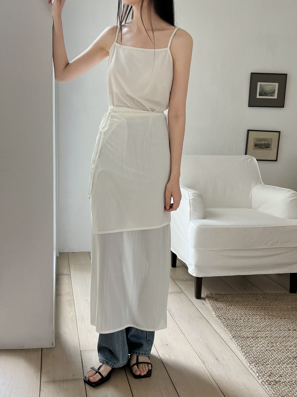 Flatyou Slip Dress & Wrap Skirt Set