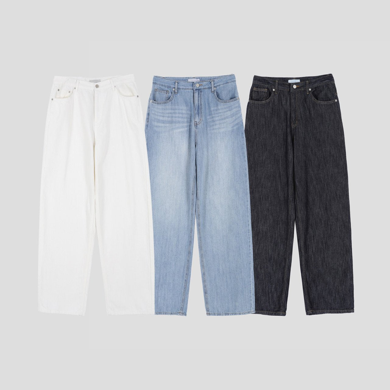 Pantaloni Larghi in Denim Premium Gentle Cover