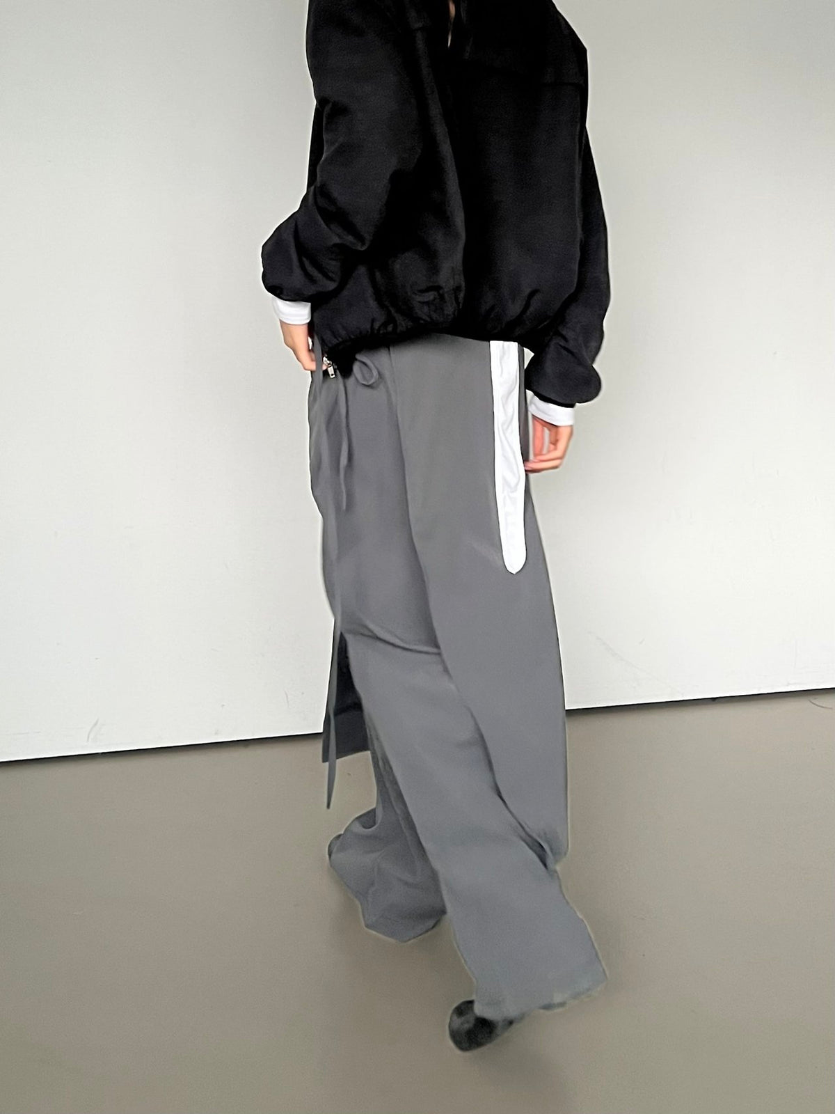 Wrap Overlay Wide Leg Pants with Side Tie
