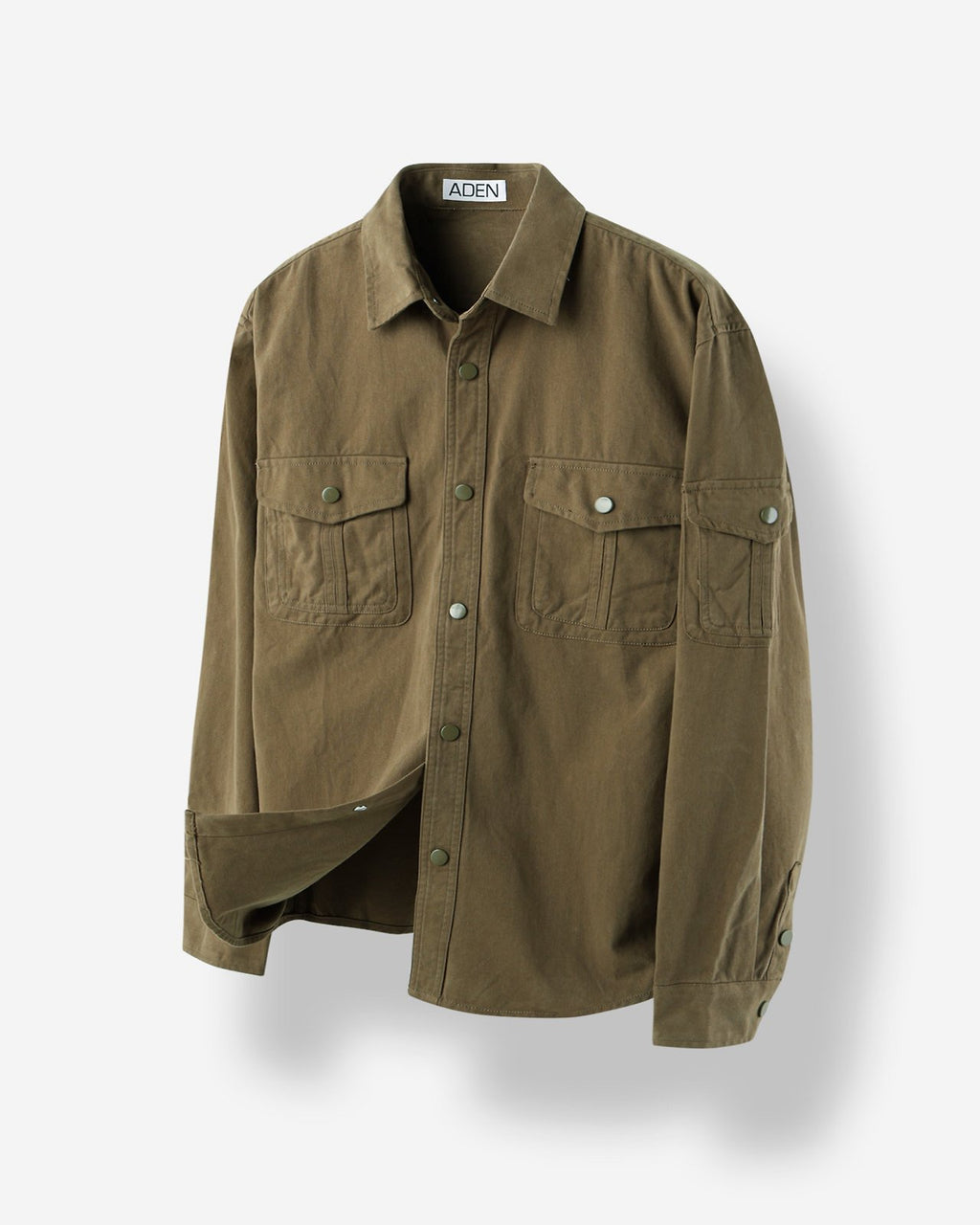 Snap Button Overshirt with Chest Pockets