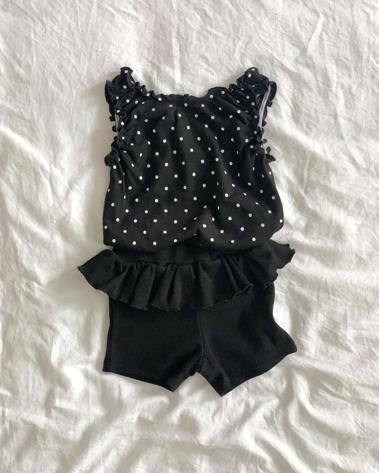 Bailey Polka Dot Ruffle Top & Frill Shorts Set — Kids