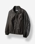 Volume Sleeve Coated Zip Jacket