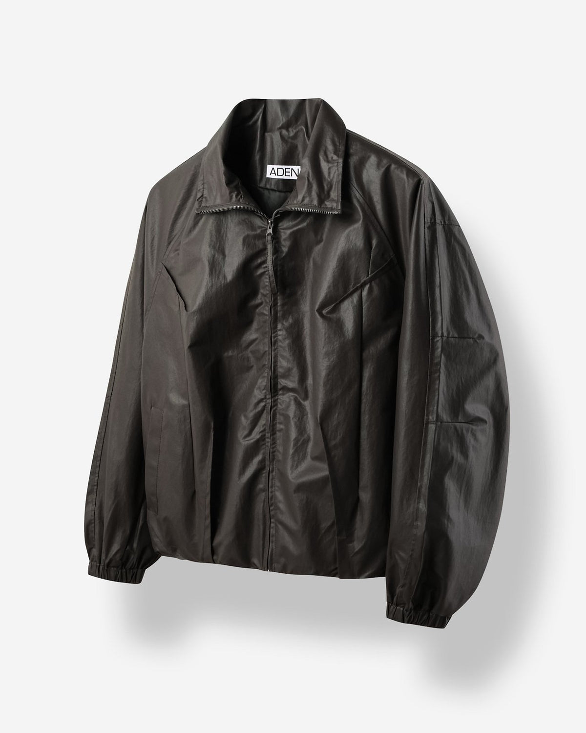 Volume Sleeve Coated Zip Jacket