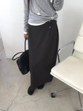 Stud Detail High Waist Maxi Skirt