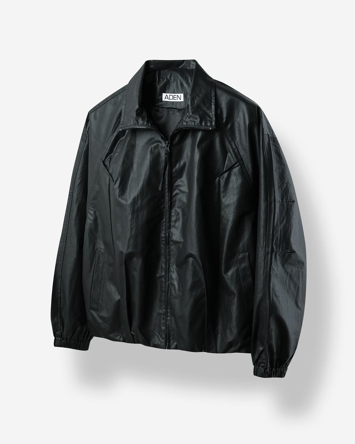 Volume Sleeve Coated Zip Jacket