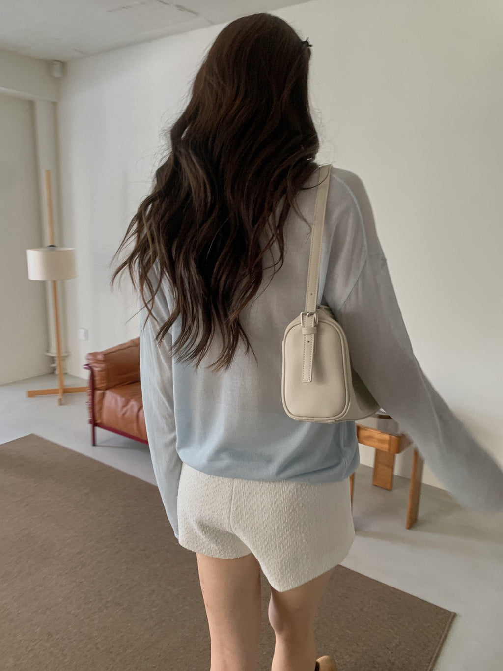 V-Neck Layered Look Long Sleeve Knit Top