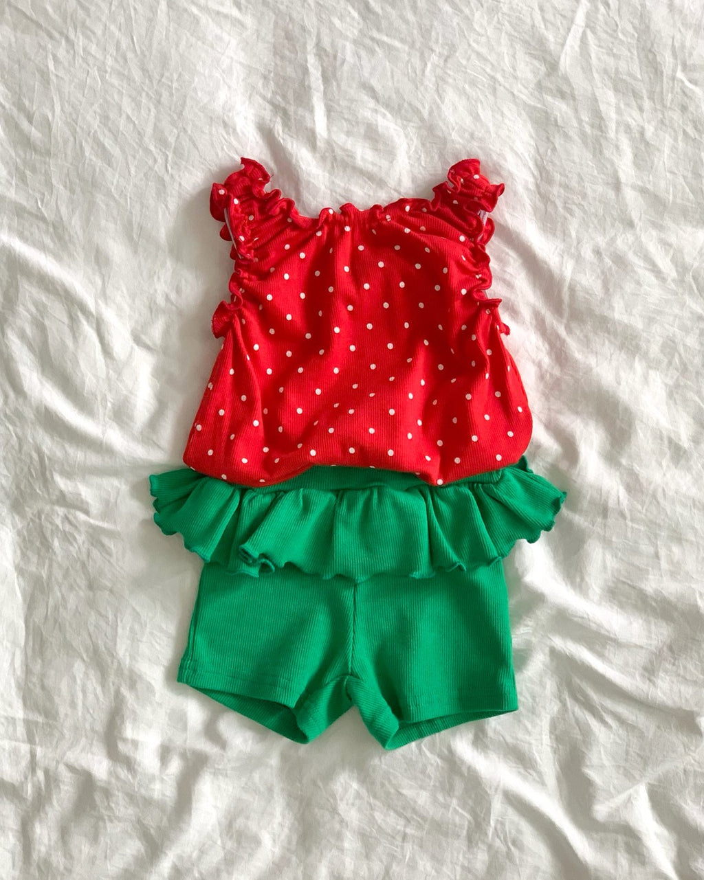 Bailey Polka Dot Ruffle Top & Frill Shorts Set — Kids
