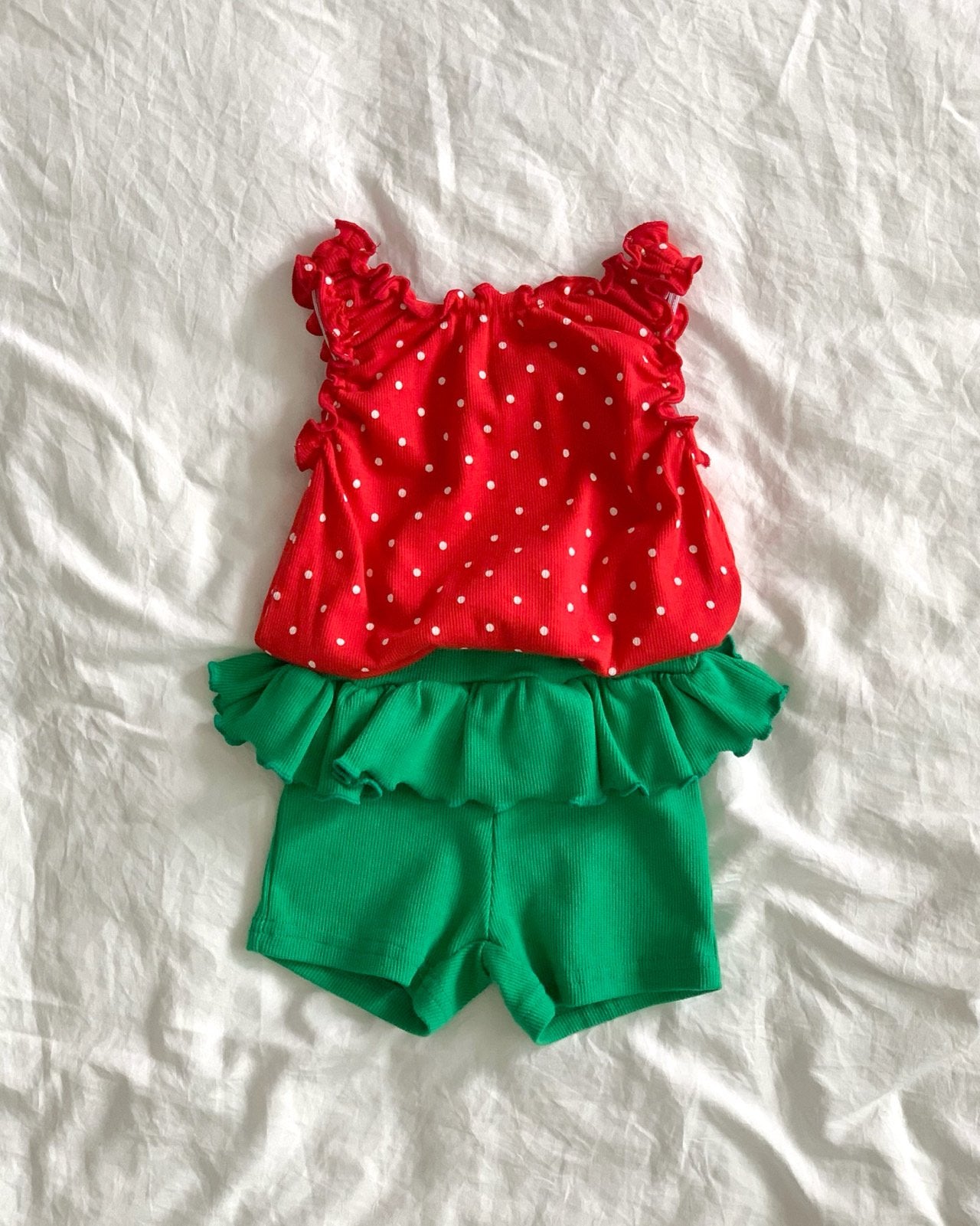 Bailey Polka Dot Ruffle Top & Frill Shorts Set — Kids
