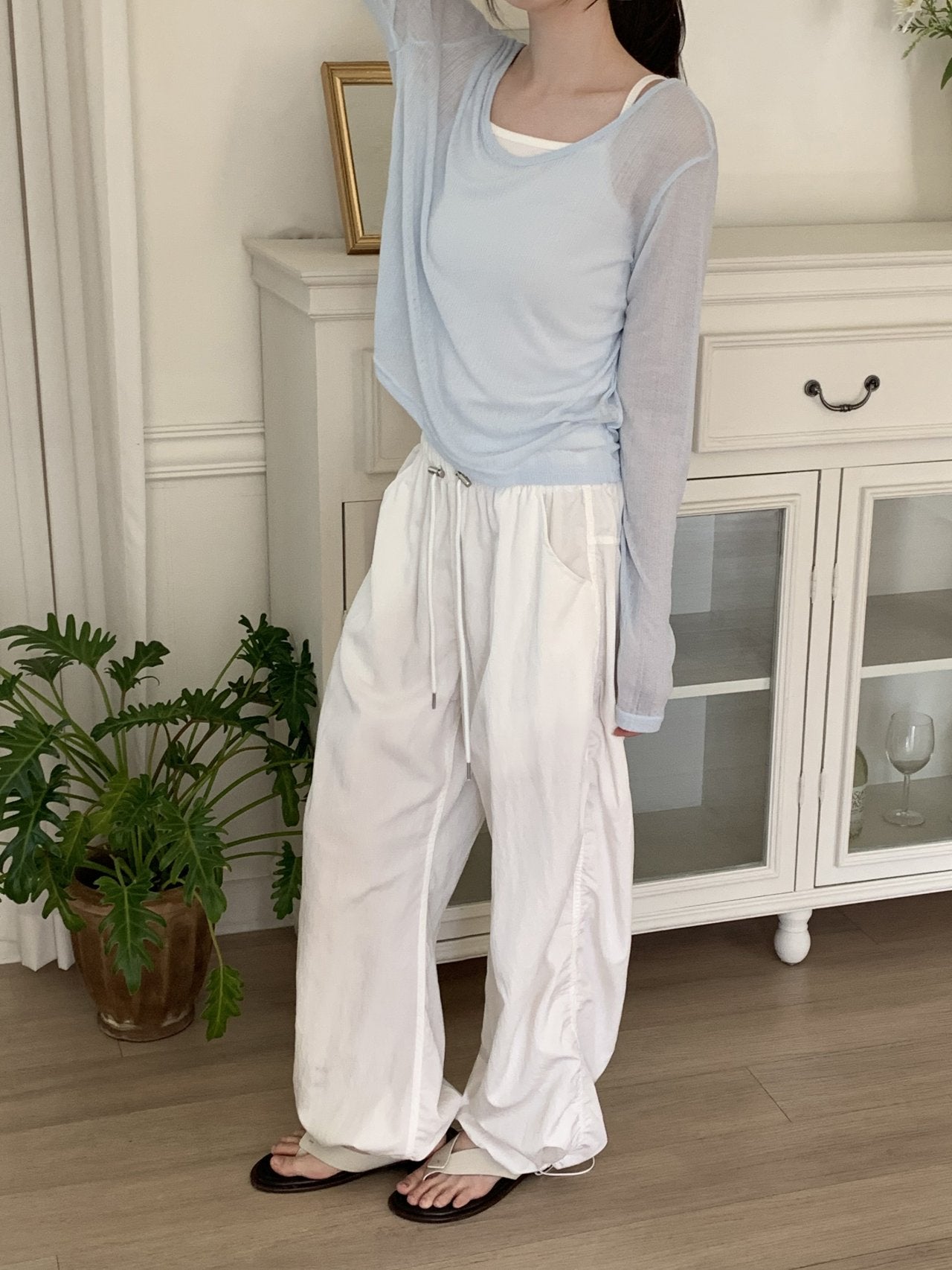 3Pack Flatyou Cooling Textured Crop Long Sleeve Top