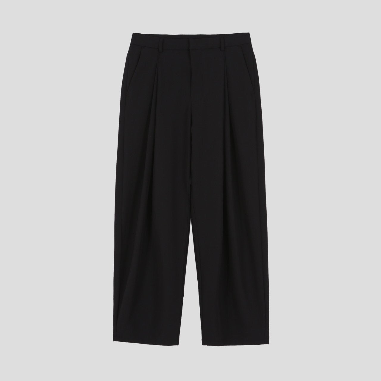 Pantaloni Gentle Cover a Due Pieghe con Patta e Chiusura a Gancio