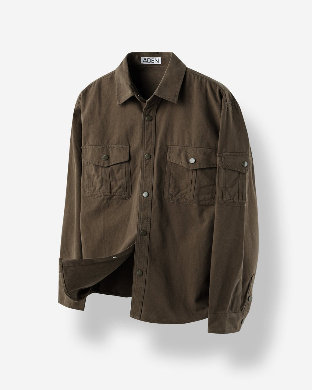 Snap Button Overshirt with Chest Pockets
