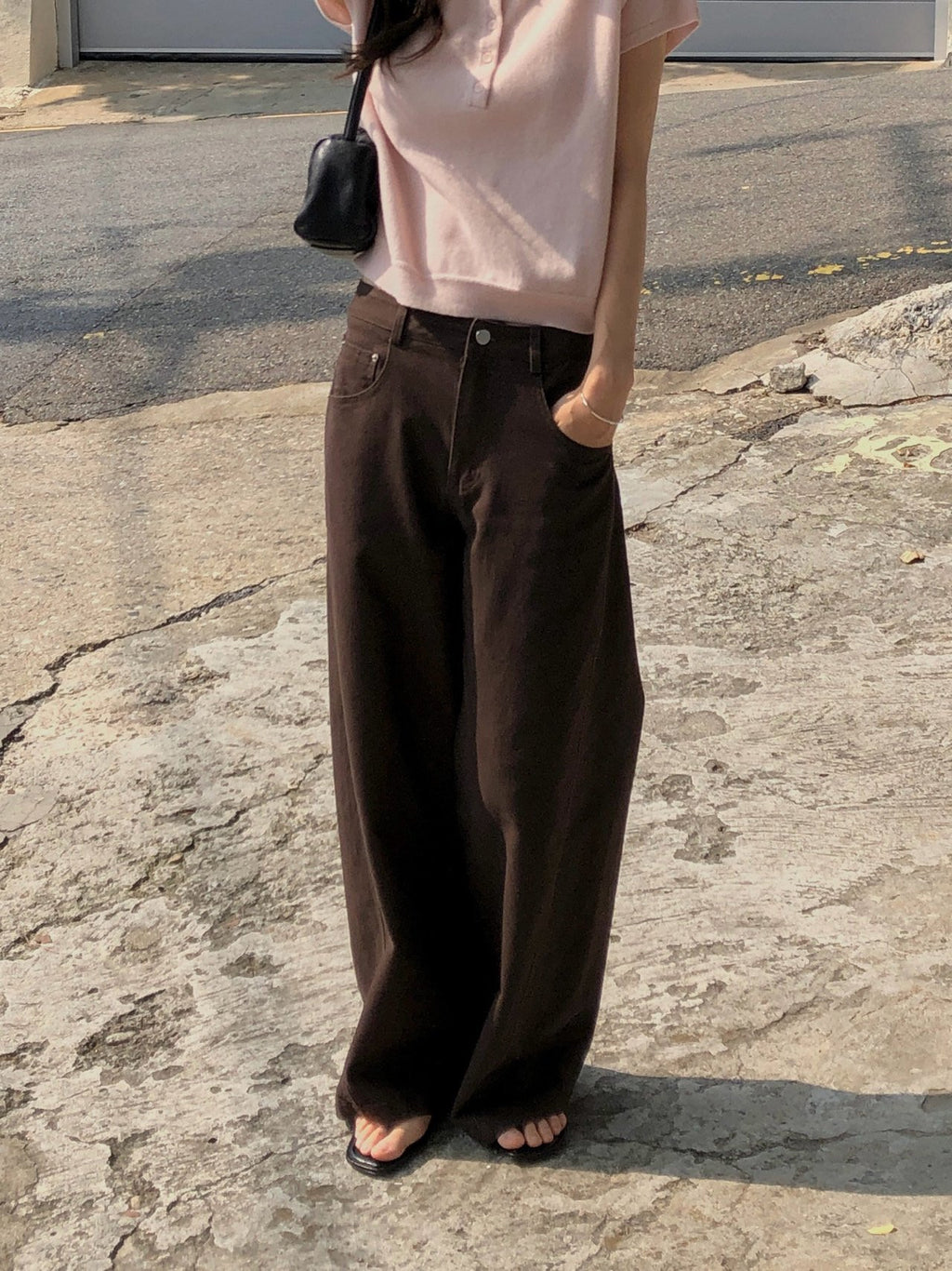High Waist Wide Leg Cotton Pants