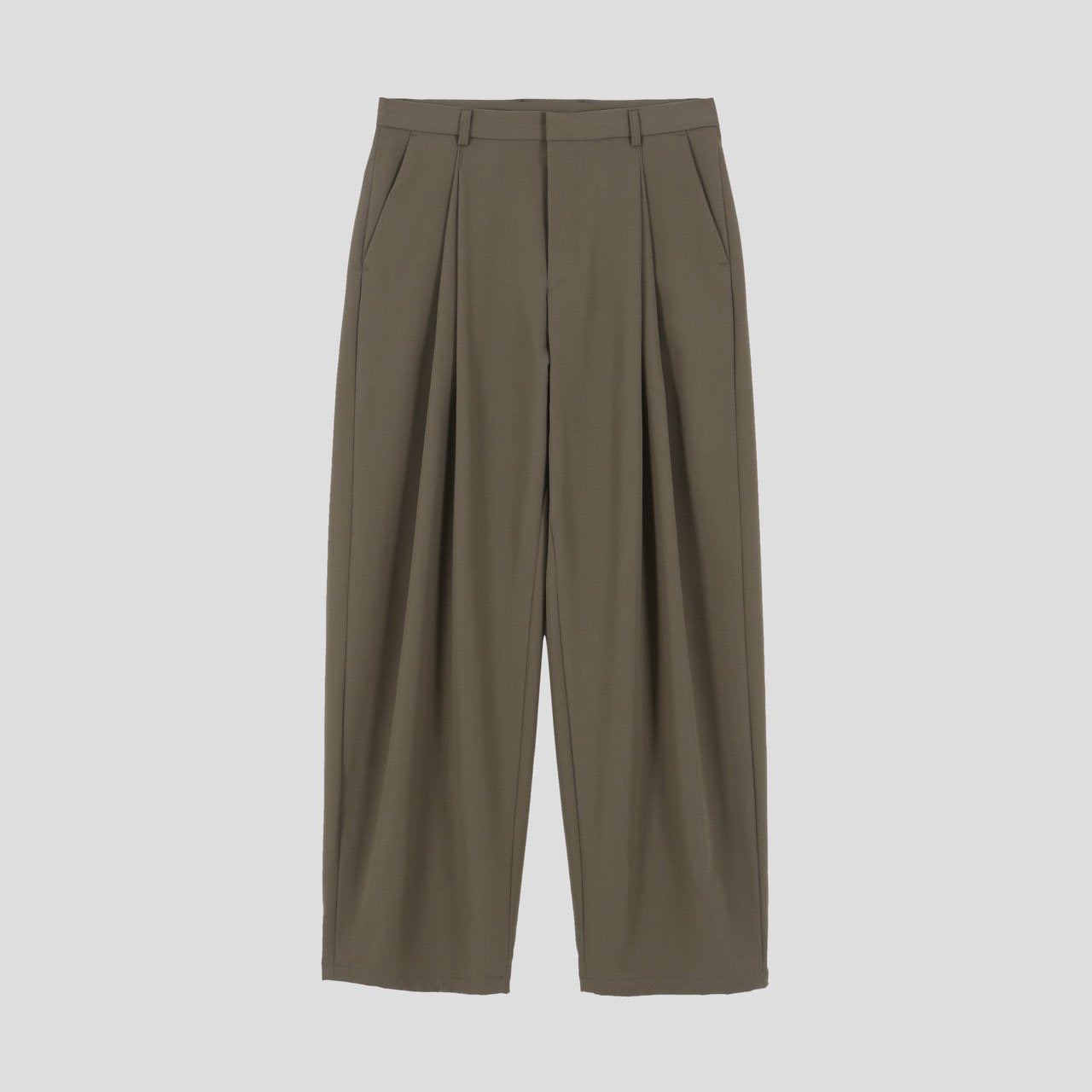 Pantaloni Gentle Cover a Due Pieghe con Patta e Chiusura a Gancio
