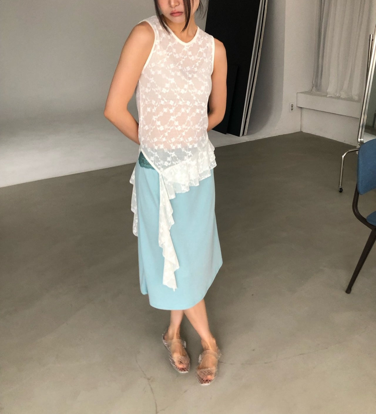 NueFlash Lace Band Two-Way Midi Skirt — Wear as Skirt or Tube Top