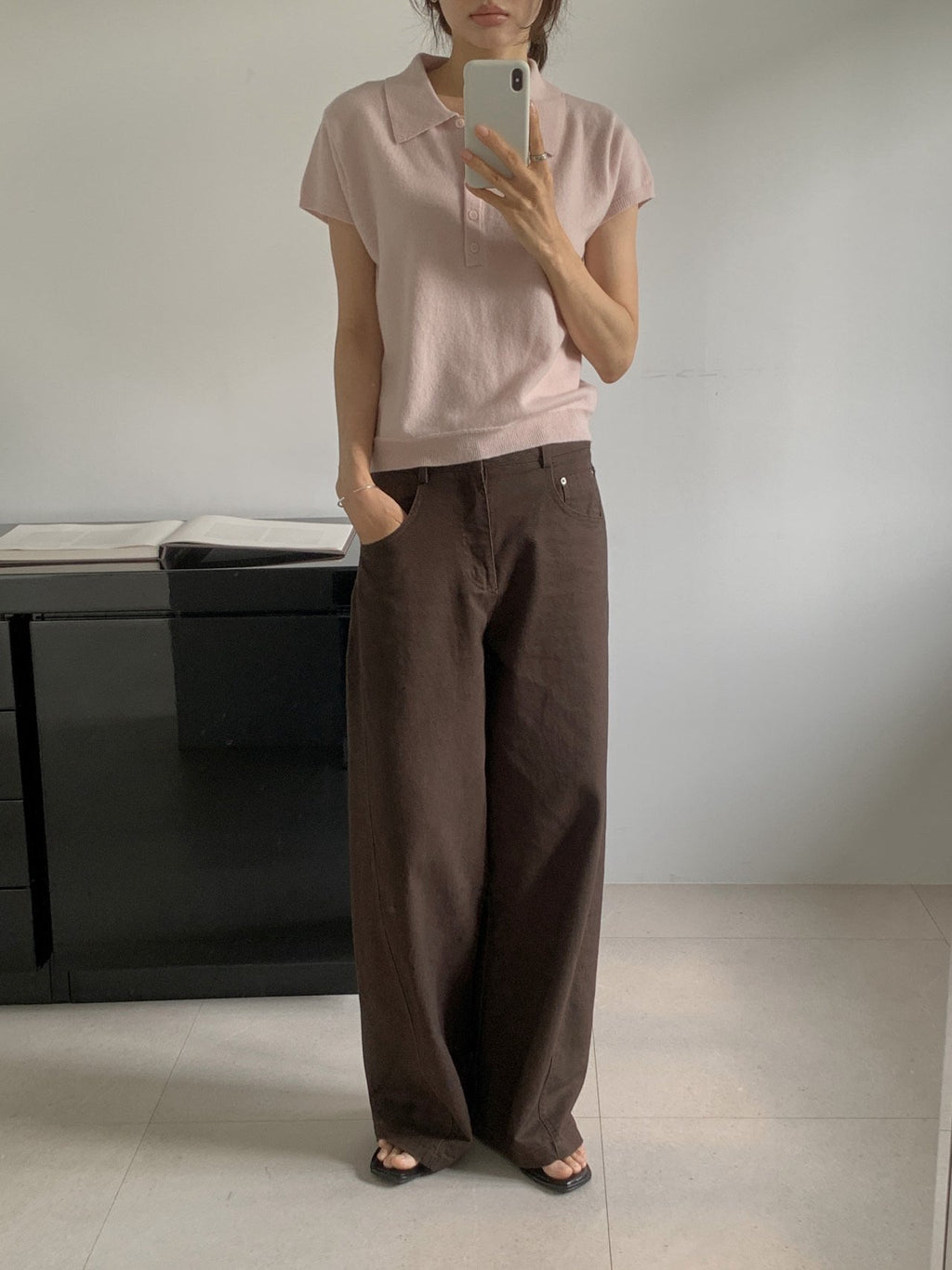 High Waist Wide Leg Cotton Pants