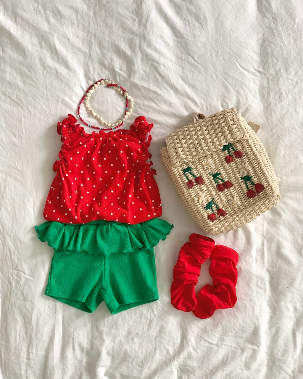 Bailey Polka Dot Ruffle Top & Frill Shorts Set — Kids