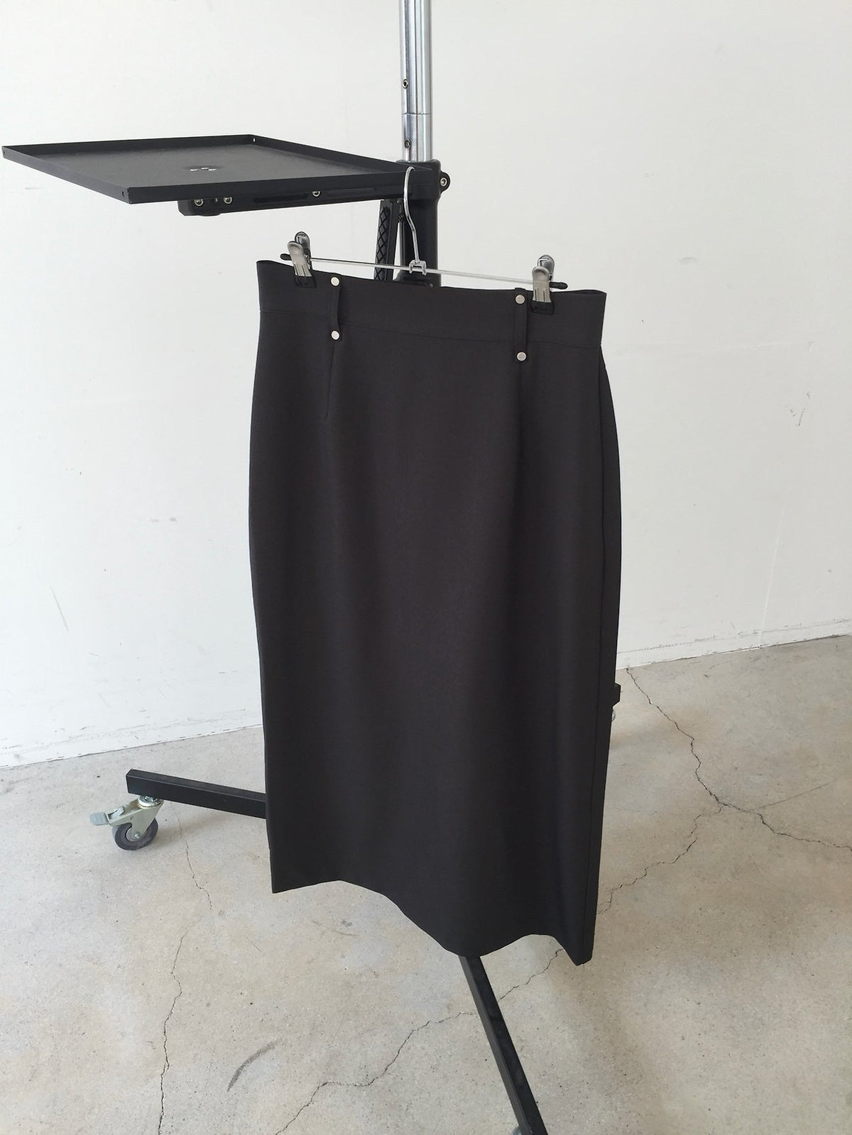 Stud Detail High Waist Maxi Skirt