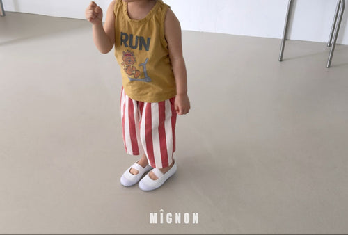 (2pack) Mignon Check Stripe Cotton Wide-Leg Pants — Kids