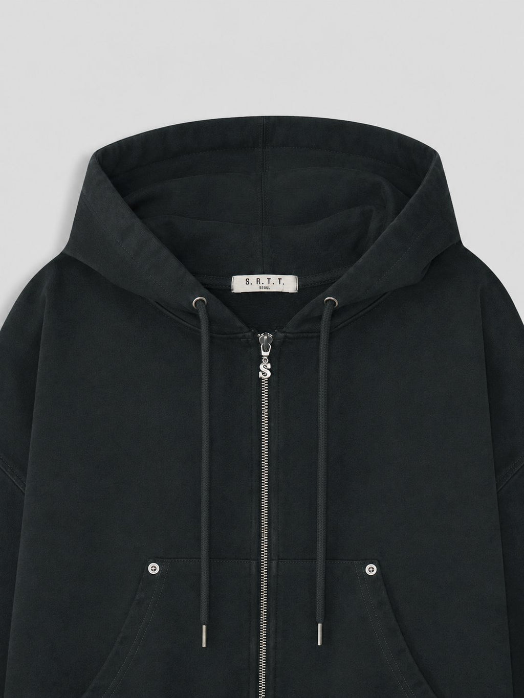 Fringe Hem Hooded Zip-Up Jacket