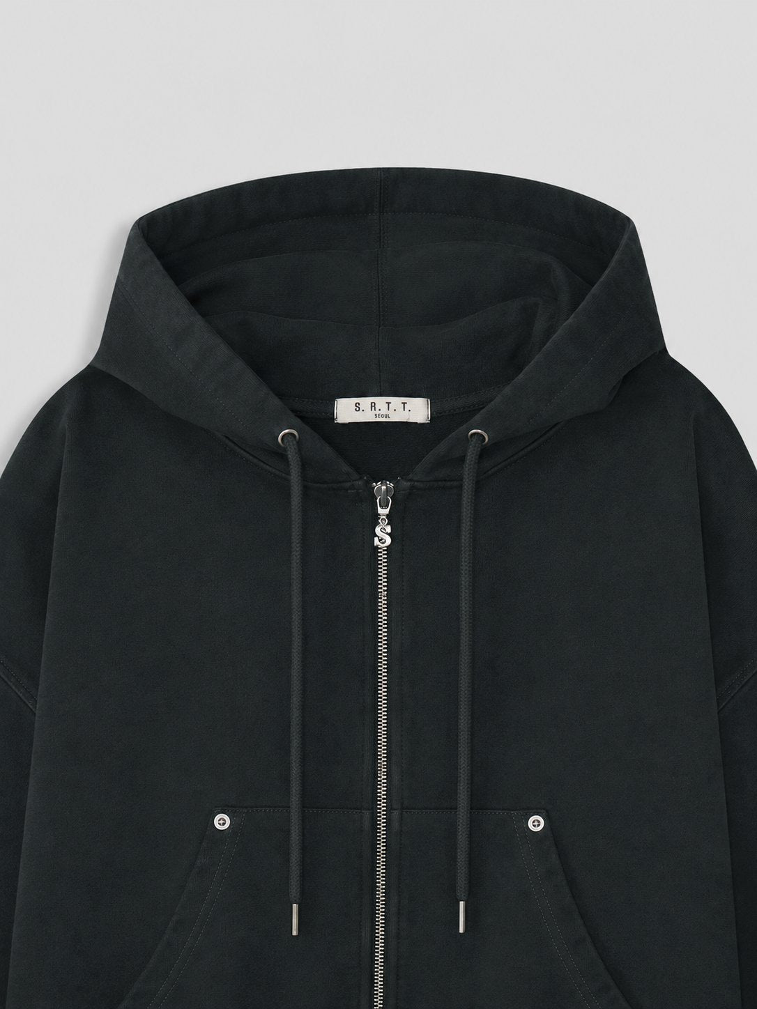 Fringe Hem Hooded Zip-Up Jacket