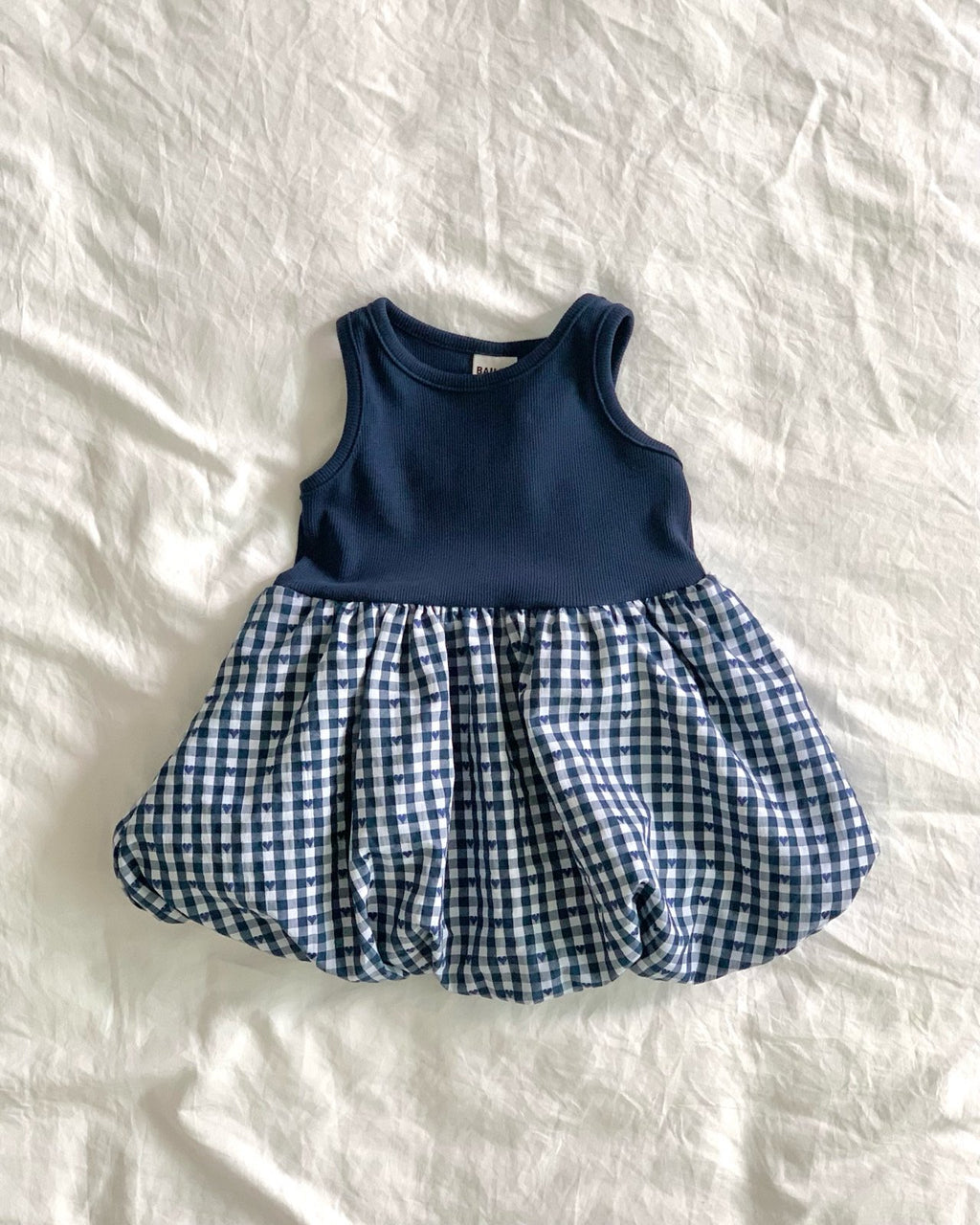 Bailey Ribbed Top Balloon Skirt Dress — Kids