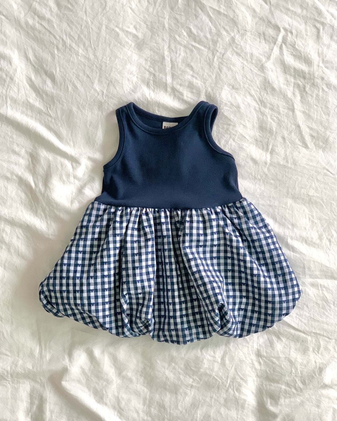 Bailey Ribbed Top Balloon Skirt Dress — Kids