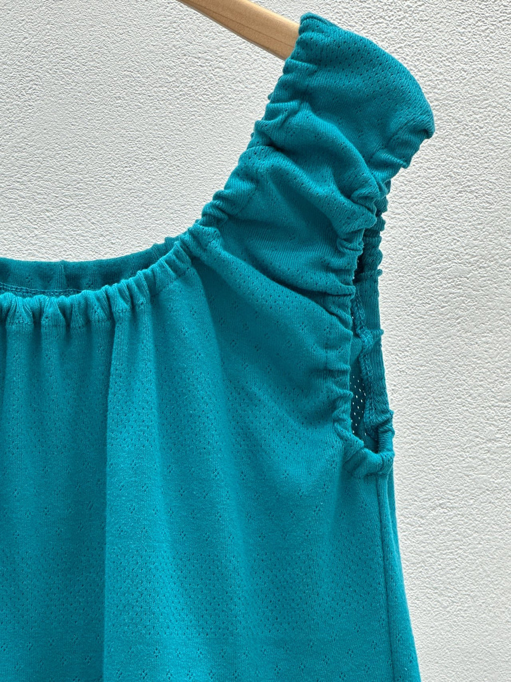 Nue Flash Gathered Sleeve Tiered Ruffle Top