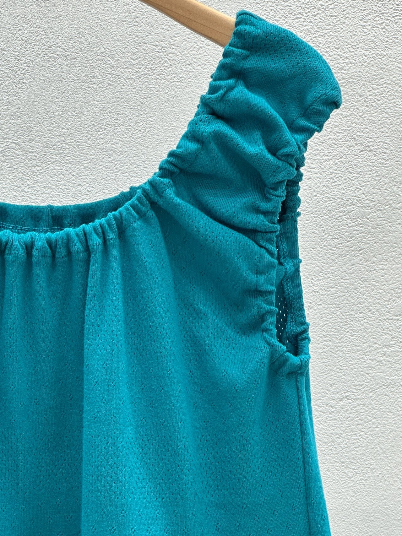 Nue Flash Gathered Sleeve Tiered Ruffle Top