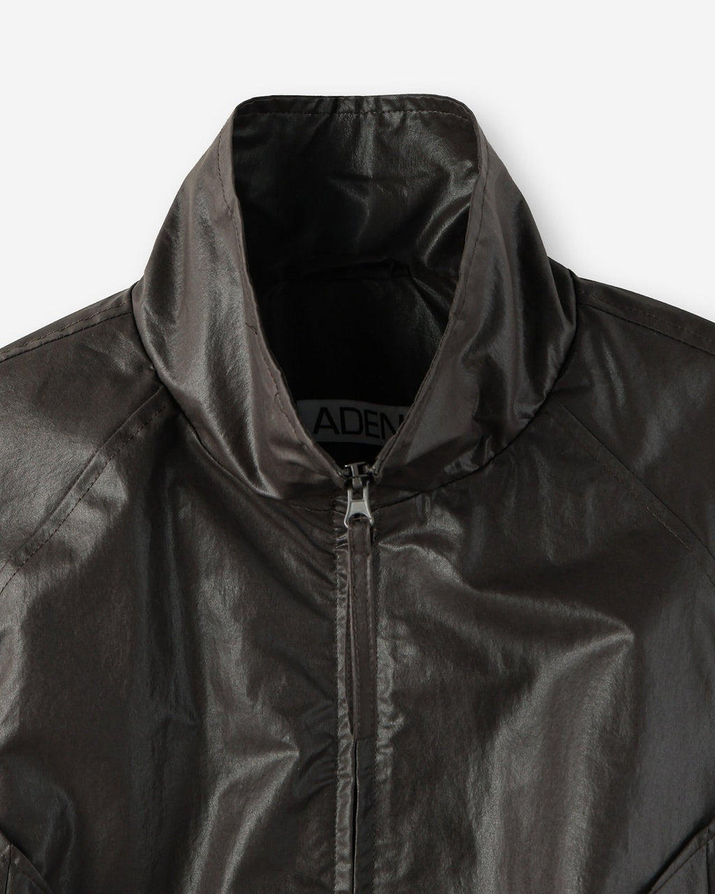 Volume Sleeve Coated Zip Jacket