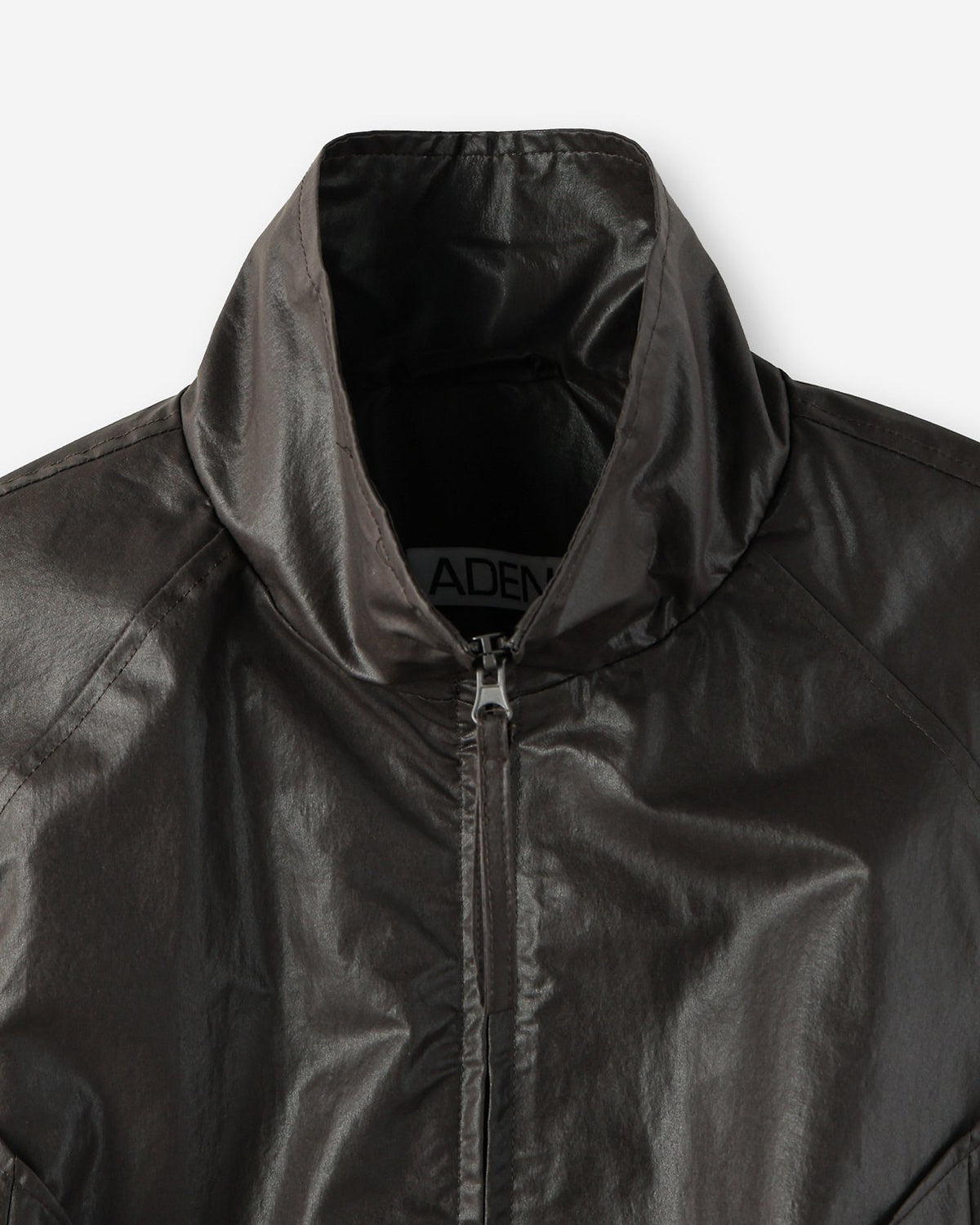 Volume Sleeve Coated Zip Jacket