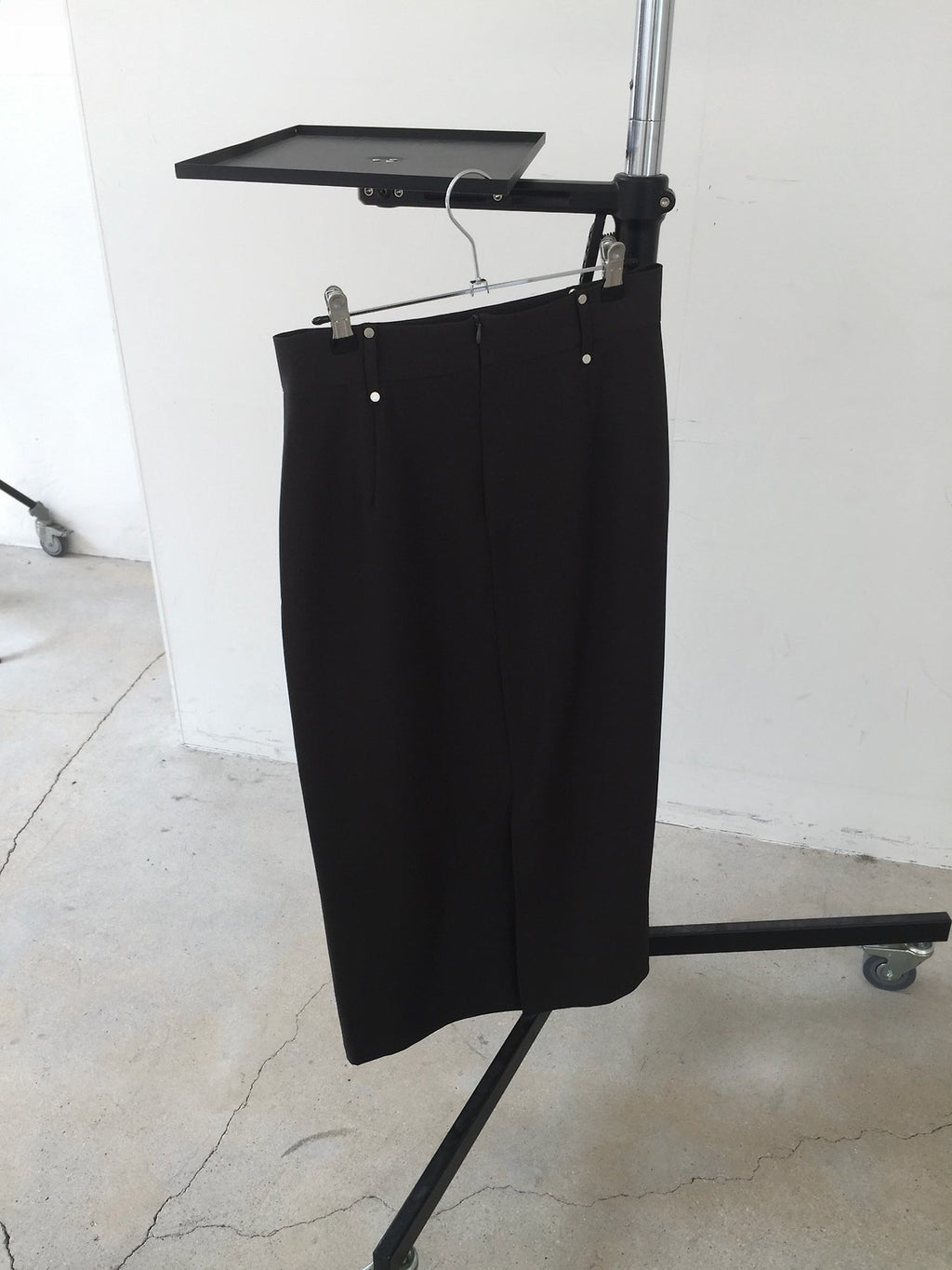 Stud Detail High Waist Maxi Skirt