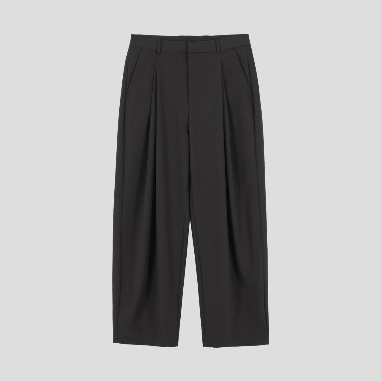 Pantaloni Gentle Cover a Due Pieghe con Patta e Chiusura a Gancio