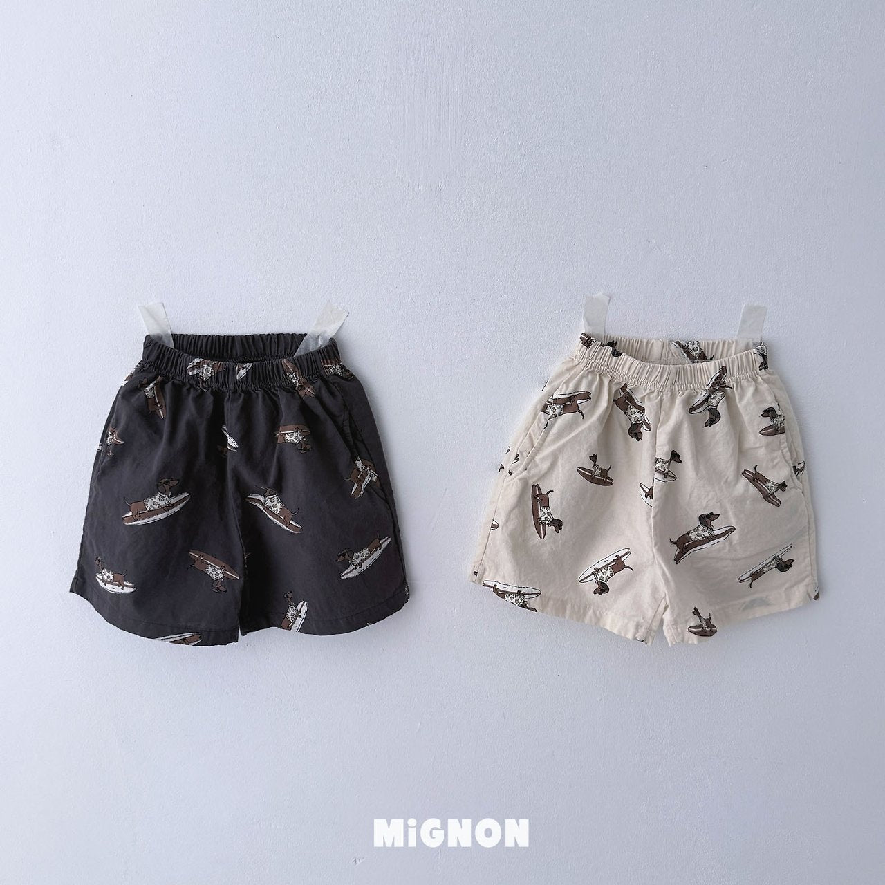 Mignon Surf Day Graphic Sleeveless Top & Printed Shorts Set — Cotton — Kids