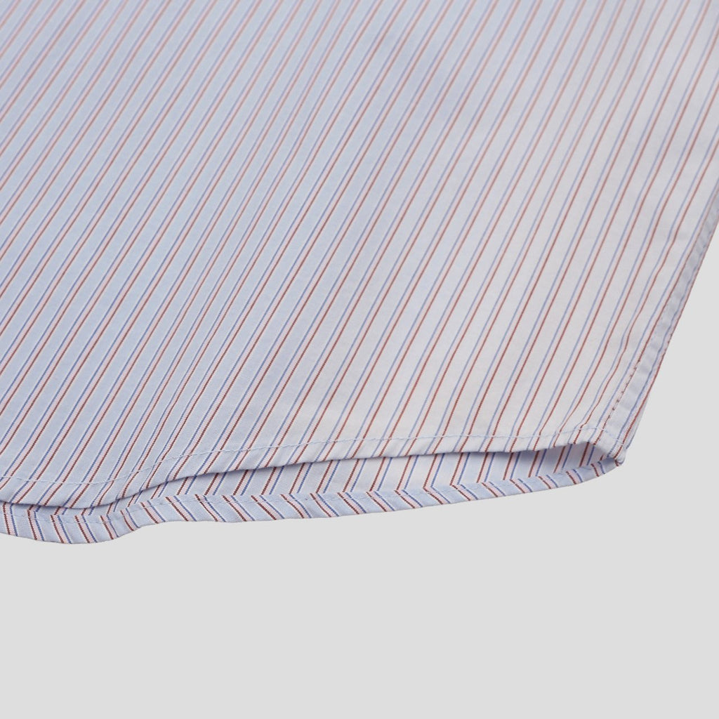 One Size measurements for Gentlecover sky blue striped shirt