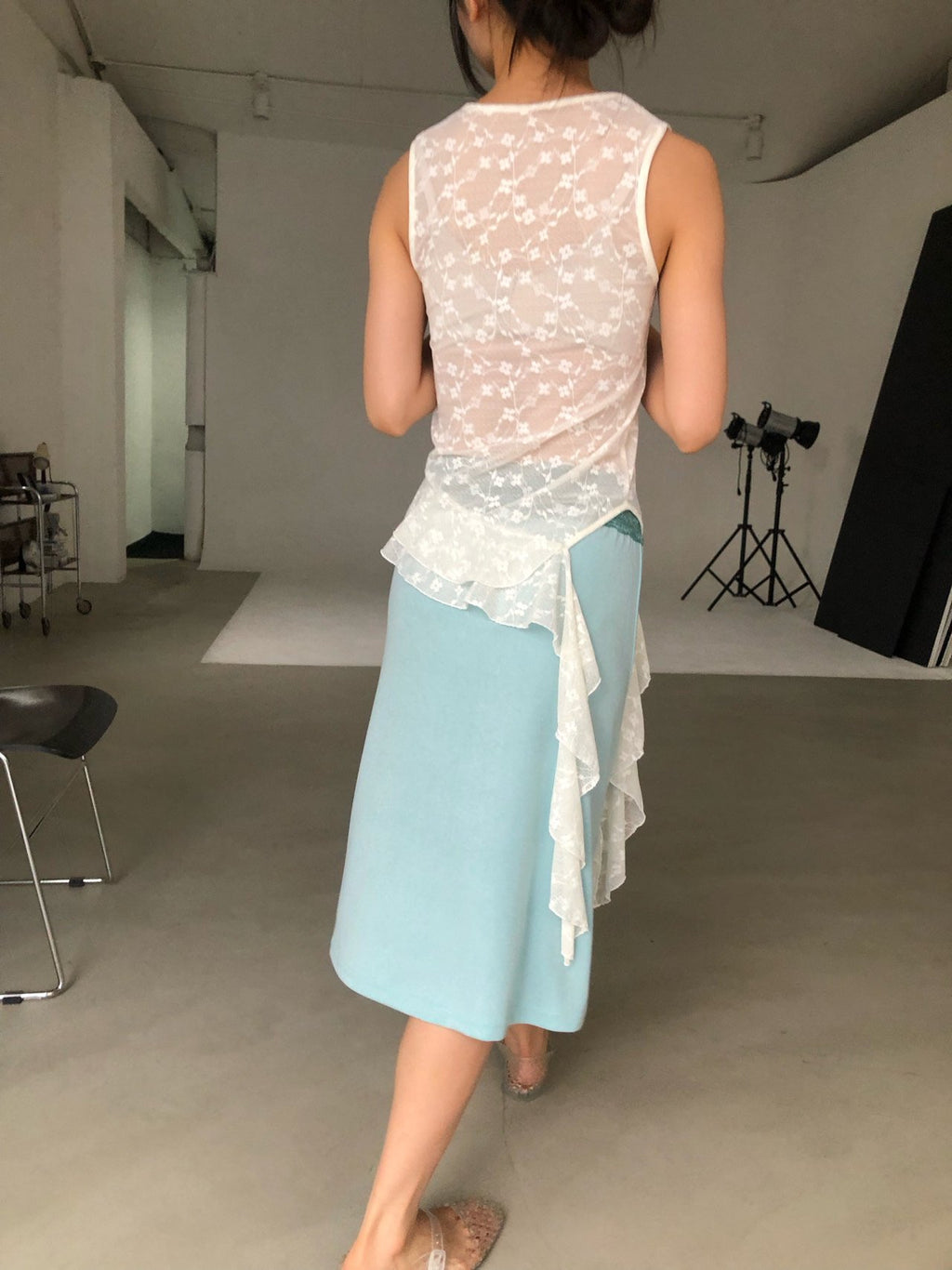 NueFlash Lace Band Two-Way Midi Skirt — Wear as Skirt or Tube Top