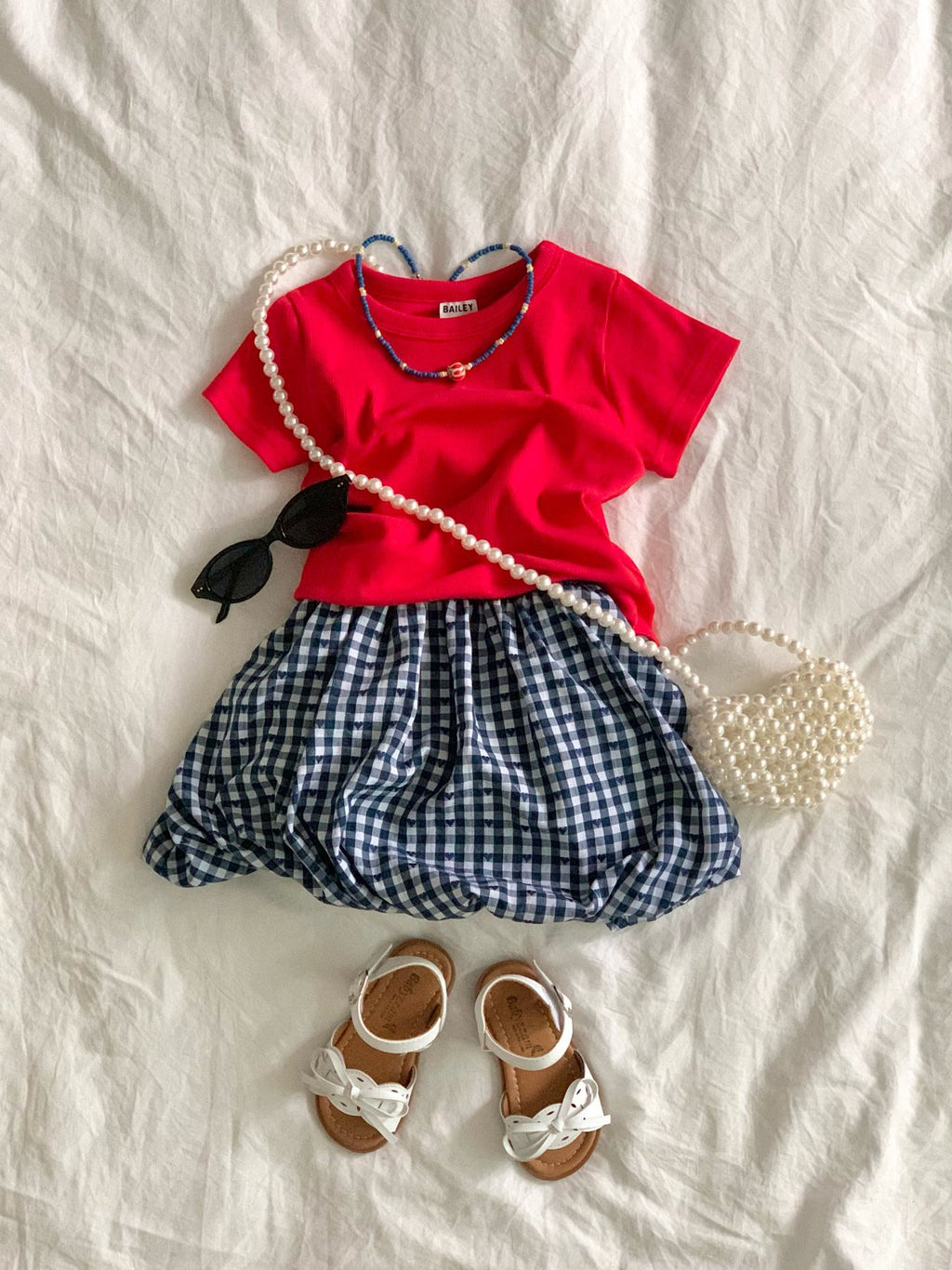 Bailey Ribbed Top Balloon Skirt Dress — Kids