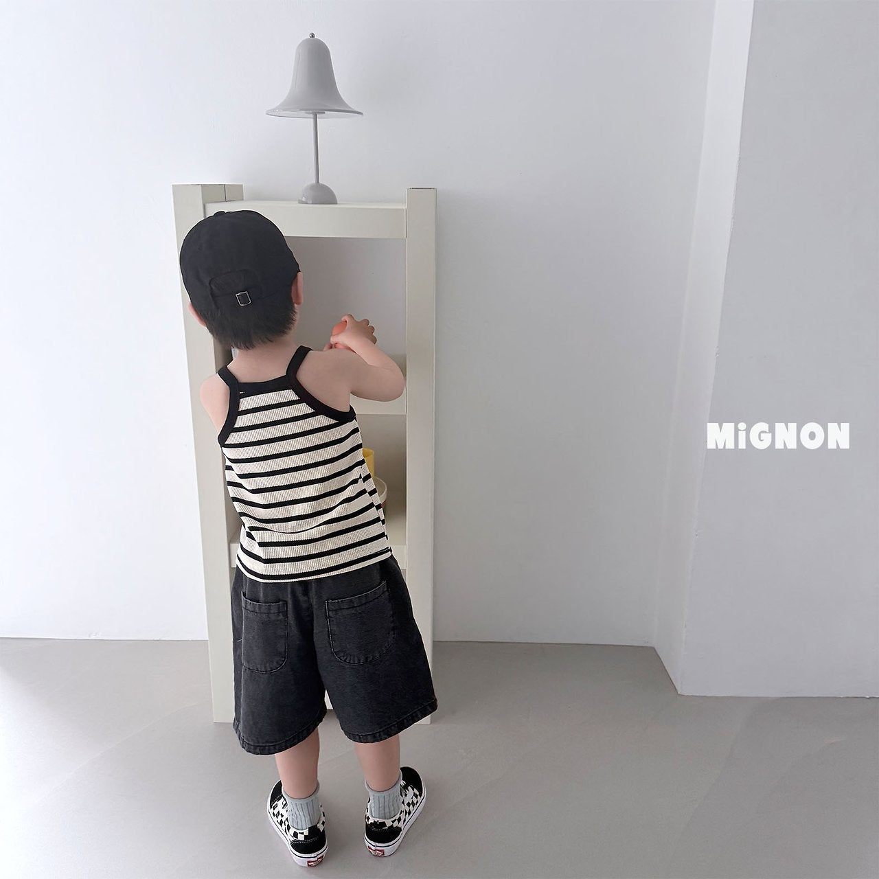 Mignon Striped Tank & Denim Shorts Set — Kids