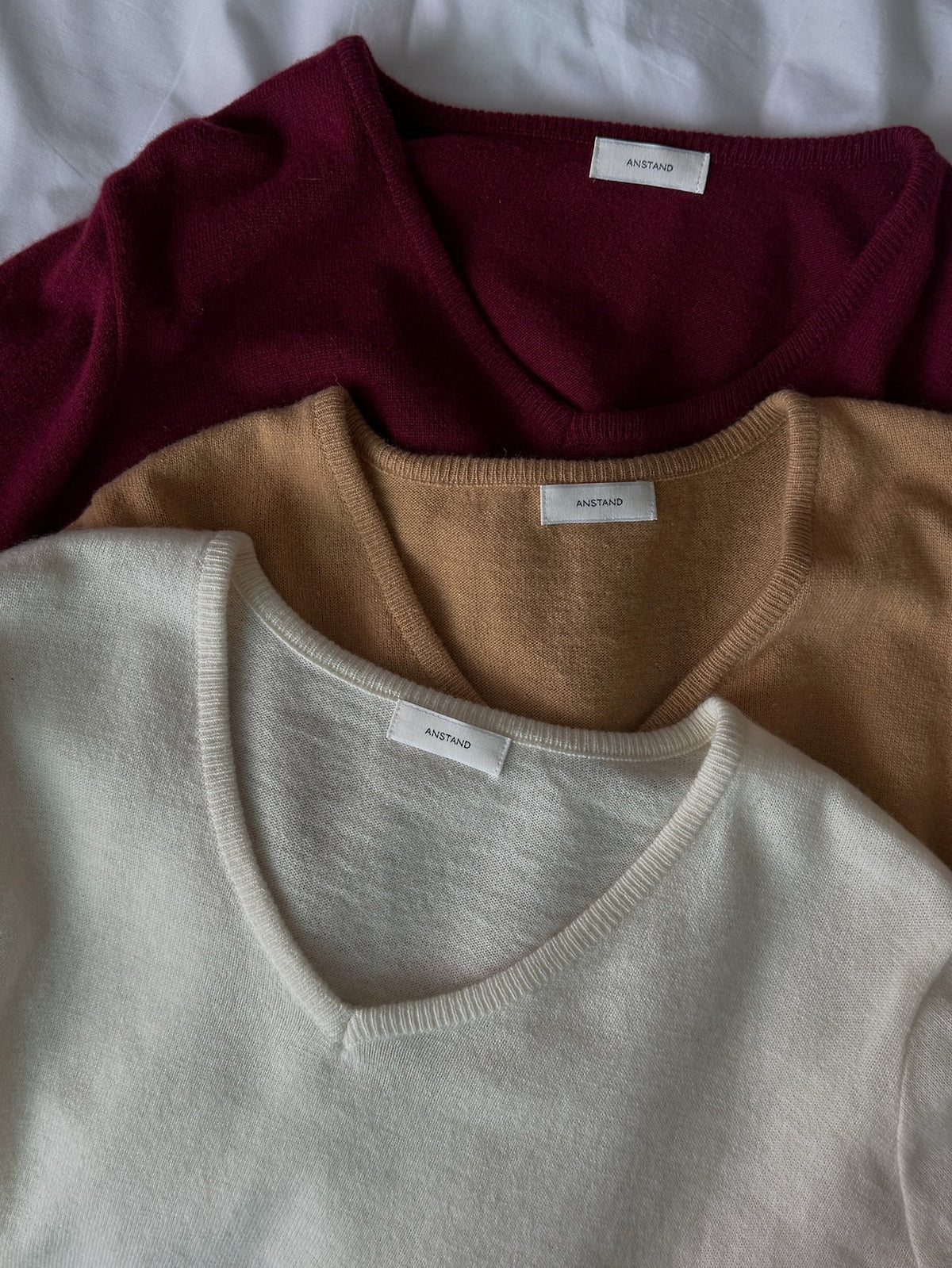 V-Neck Cashmere Blend Knit Pullover