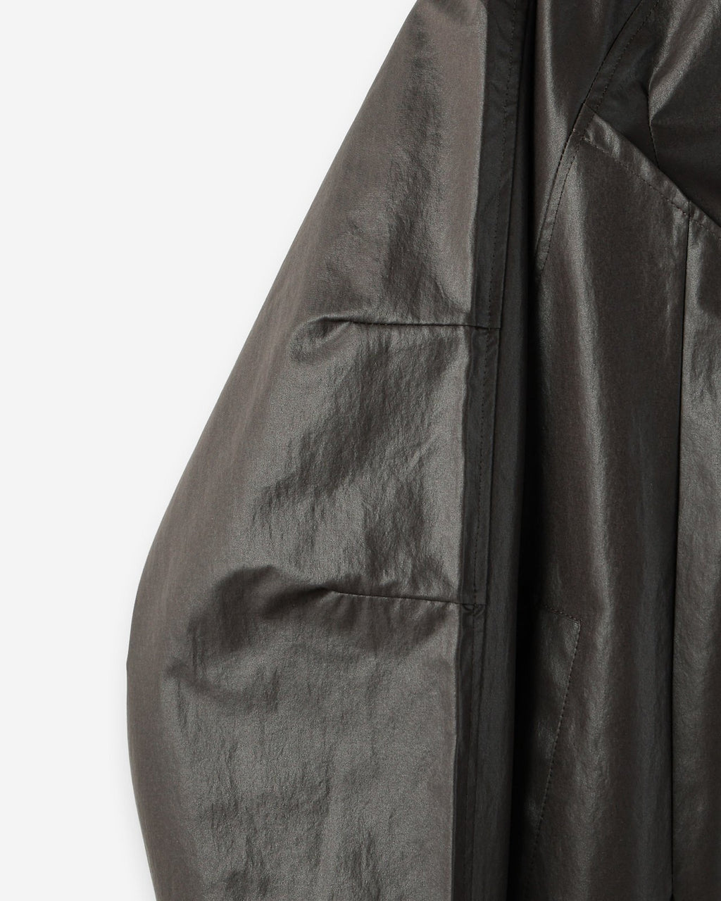 Volume Sleeve Coated Zip Jacket