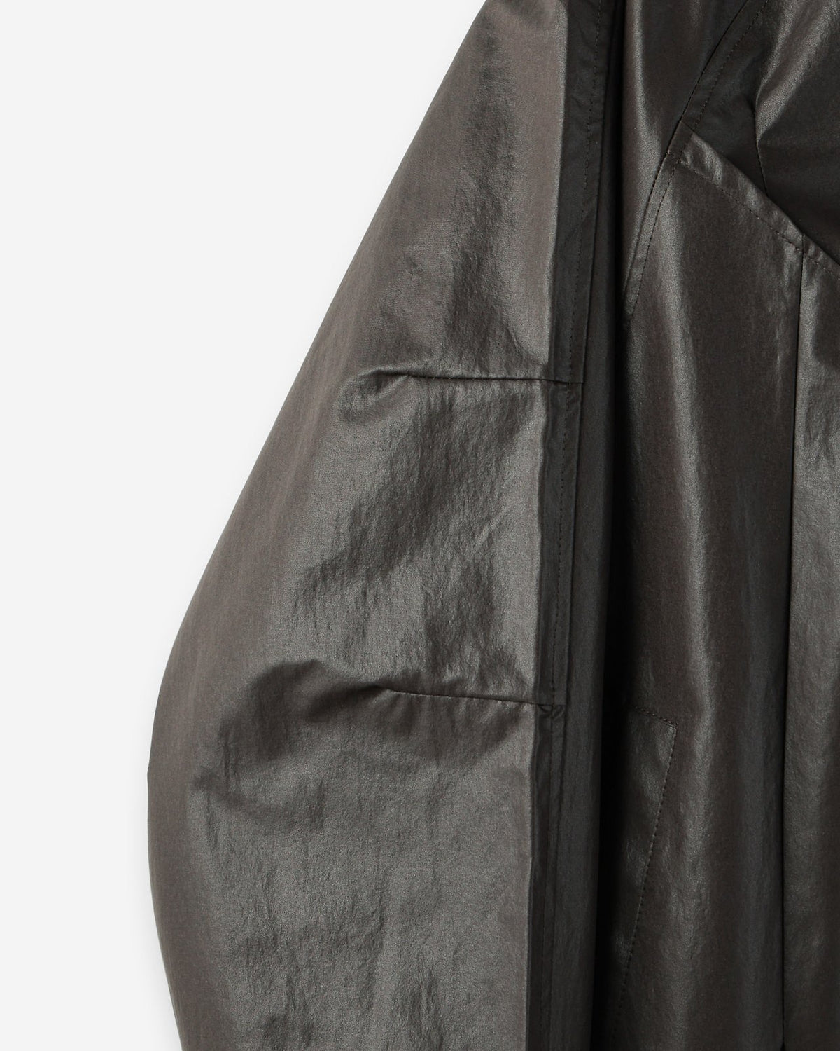 Volume Sleeve Coated Zip Jacket