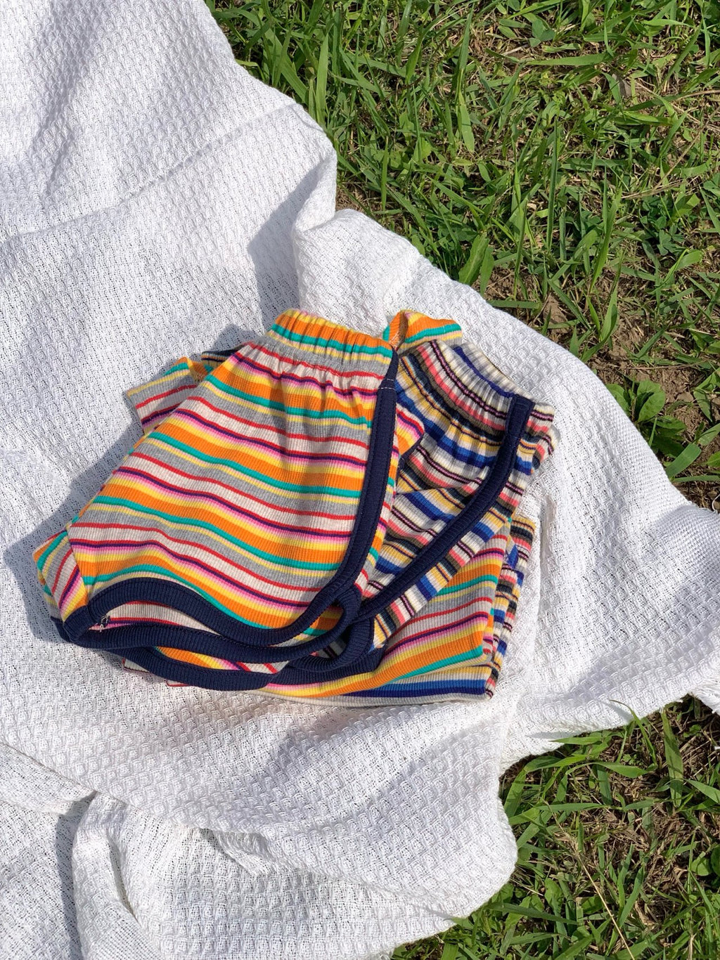 Bailey Multicolour Stripe Sleeveless Top & Shorts Set — Kids