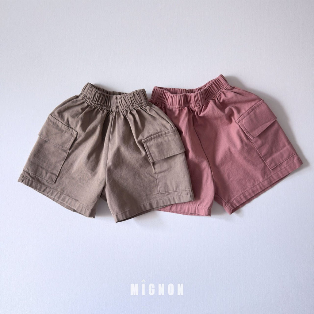 Mignon Milk Graphic Raglan Tee & Cargo Shorts Set — Cotton — Kids