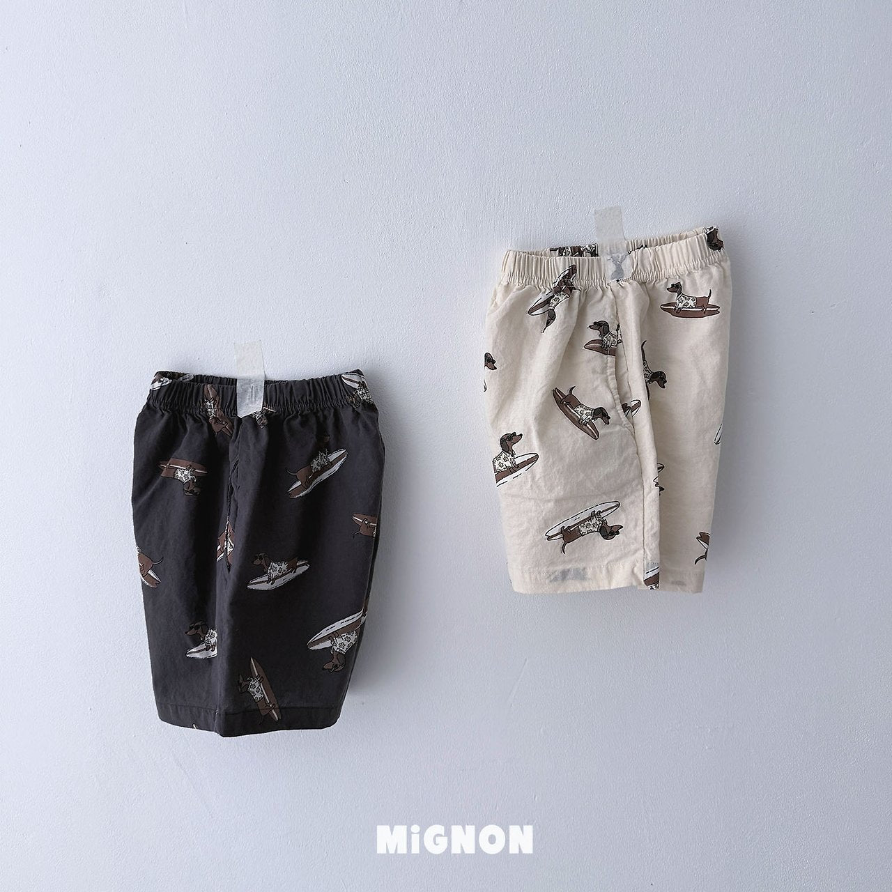 Mignon Surf Day Graphic Sleeveless Top & Printed Shorts Set — Cotton — Kids